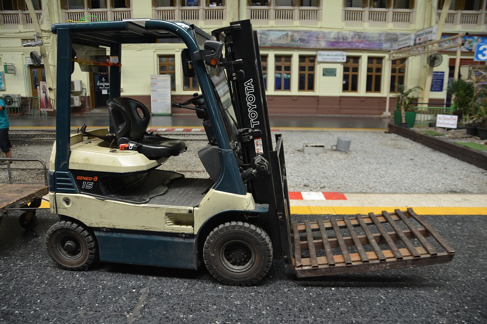 Forklift Moving Pallets 
